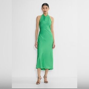 NWT Aritzia Babaton Audience Satin Double-faced Halter-neck Maxi Dress